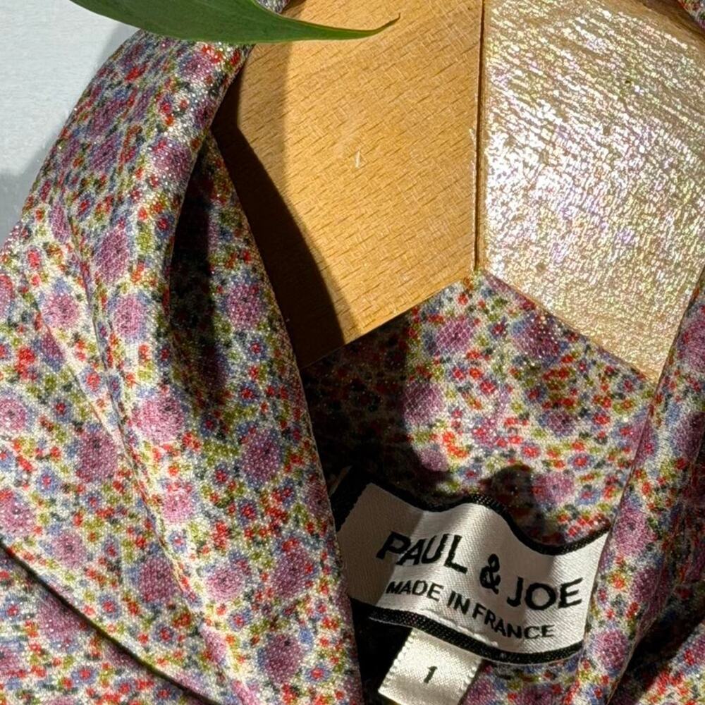 Paul & Joe shimmering floral turtleneck